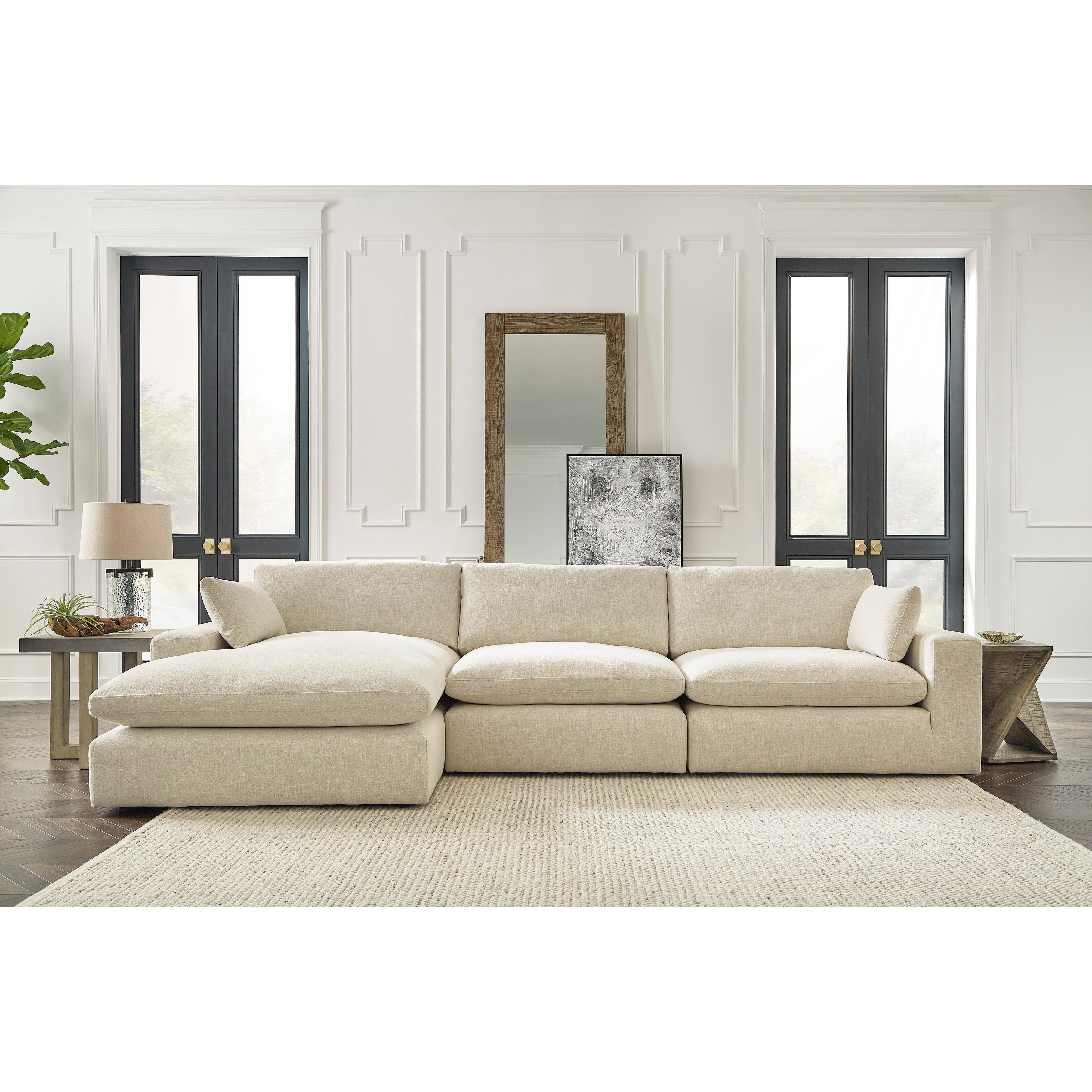 Stylish Elyza 3-Piece Sectional Sofa with Cozy Chaise