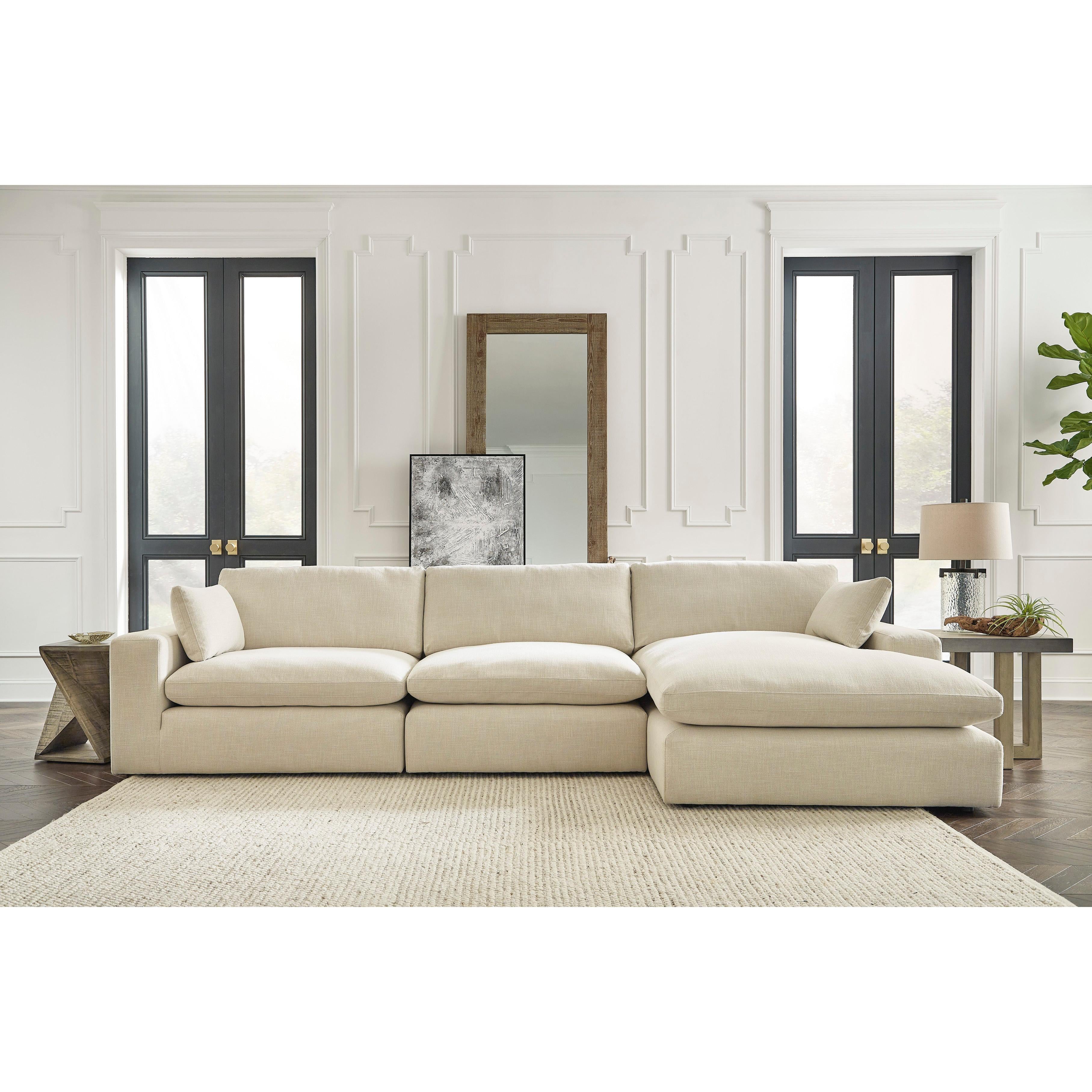 Stylish Elyza 3-Piece Sectional Sofa with Cozy Chaise