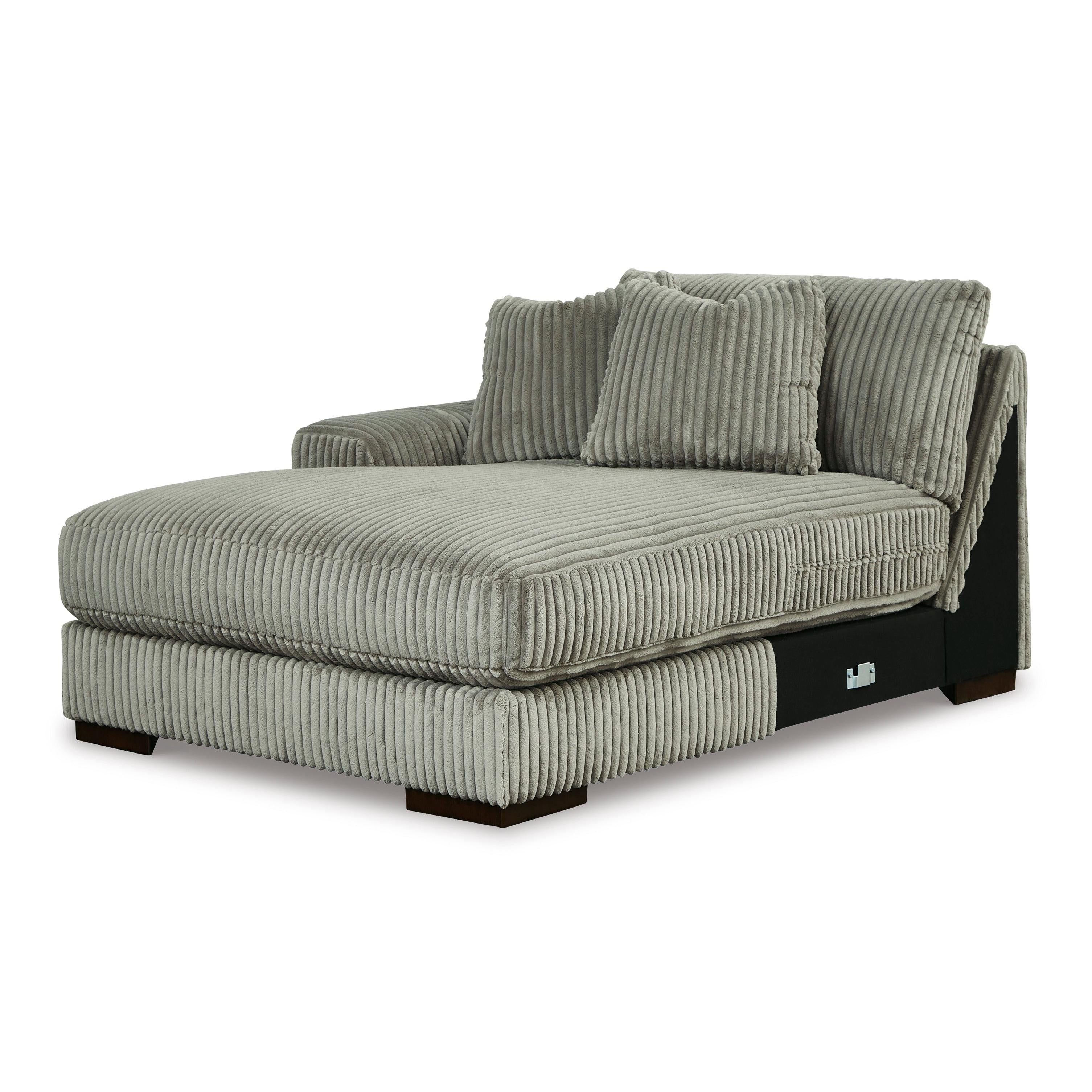 Stylish Lindyn 2-Seater Sectional Sofa with Left-Facing Chaise in Elegant Fog Fabric