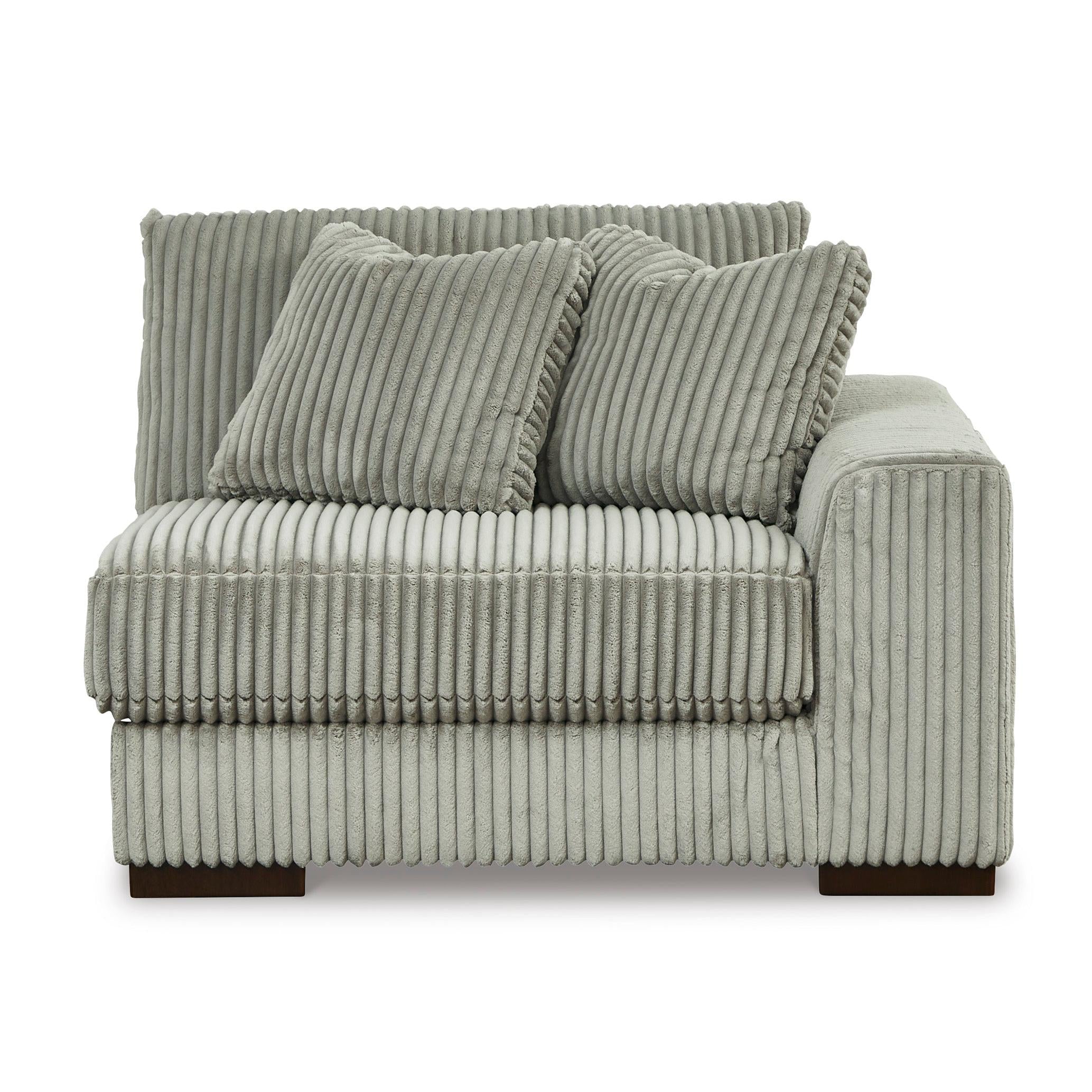 Stylish Lindyn 2-Seater Sectional Sofa with Left-Facing Chaise in Elegant Fog Fabric