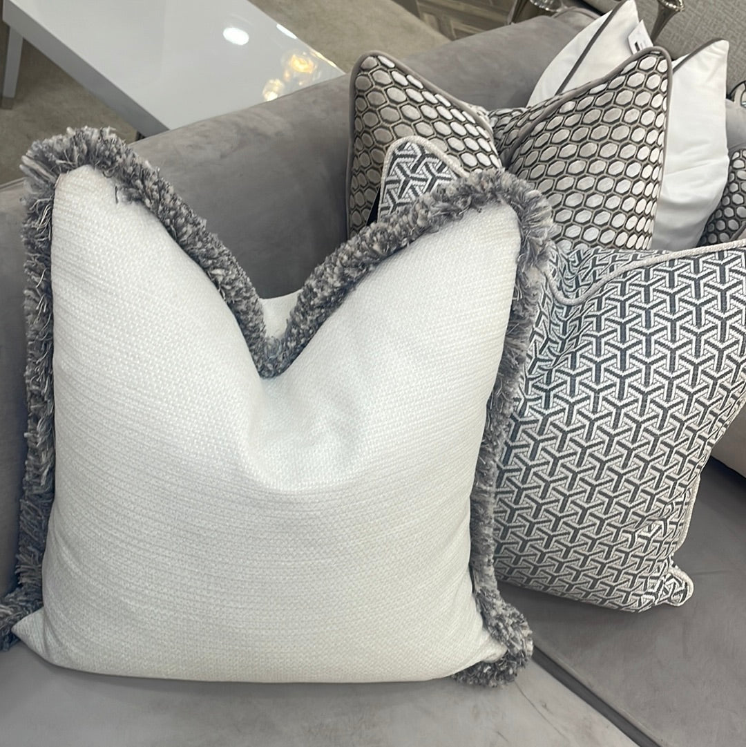 Chic Molfetta Chalk & Mattinata Throw Pillow