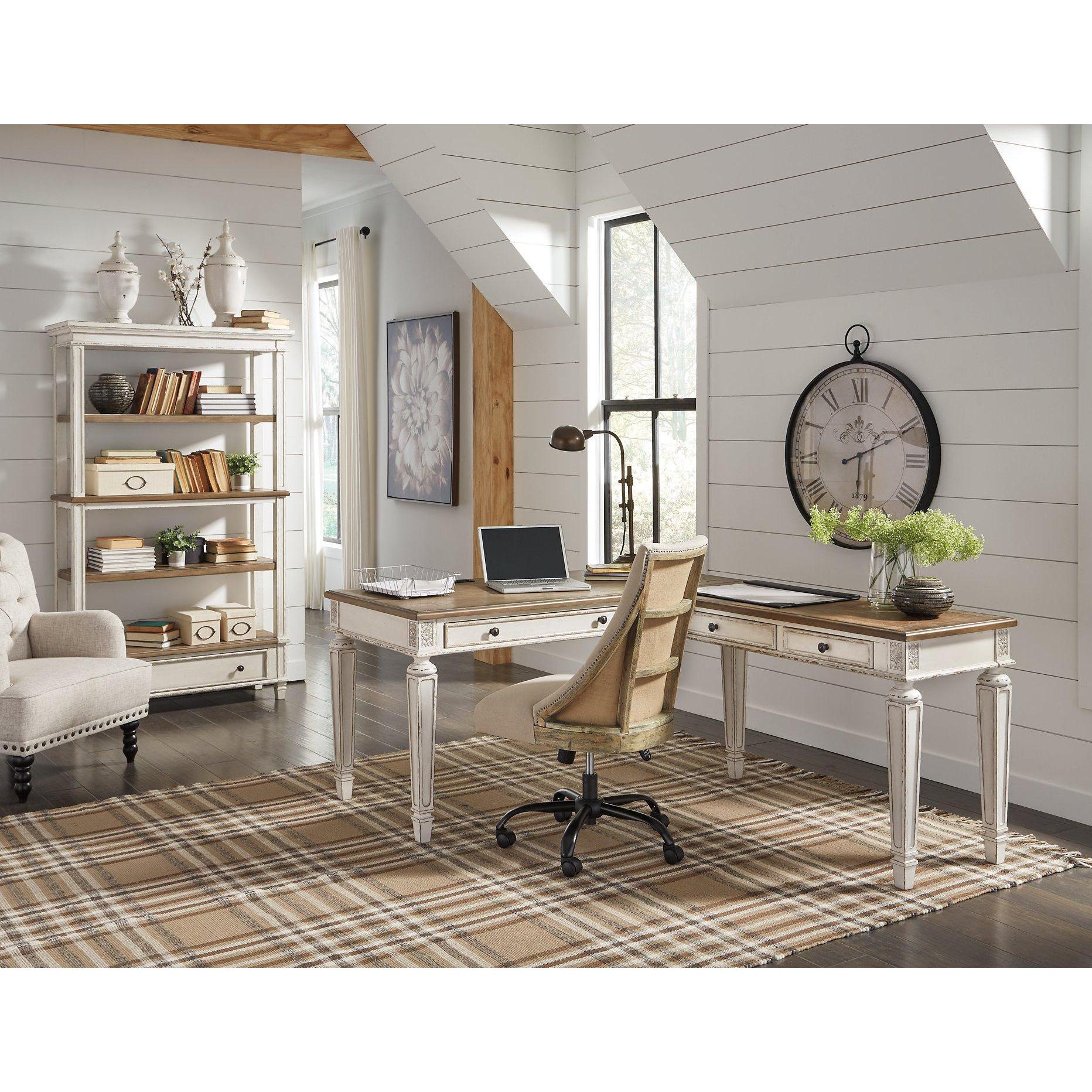 Stylish Realyn 2-Piece Home Office Desk Set