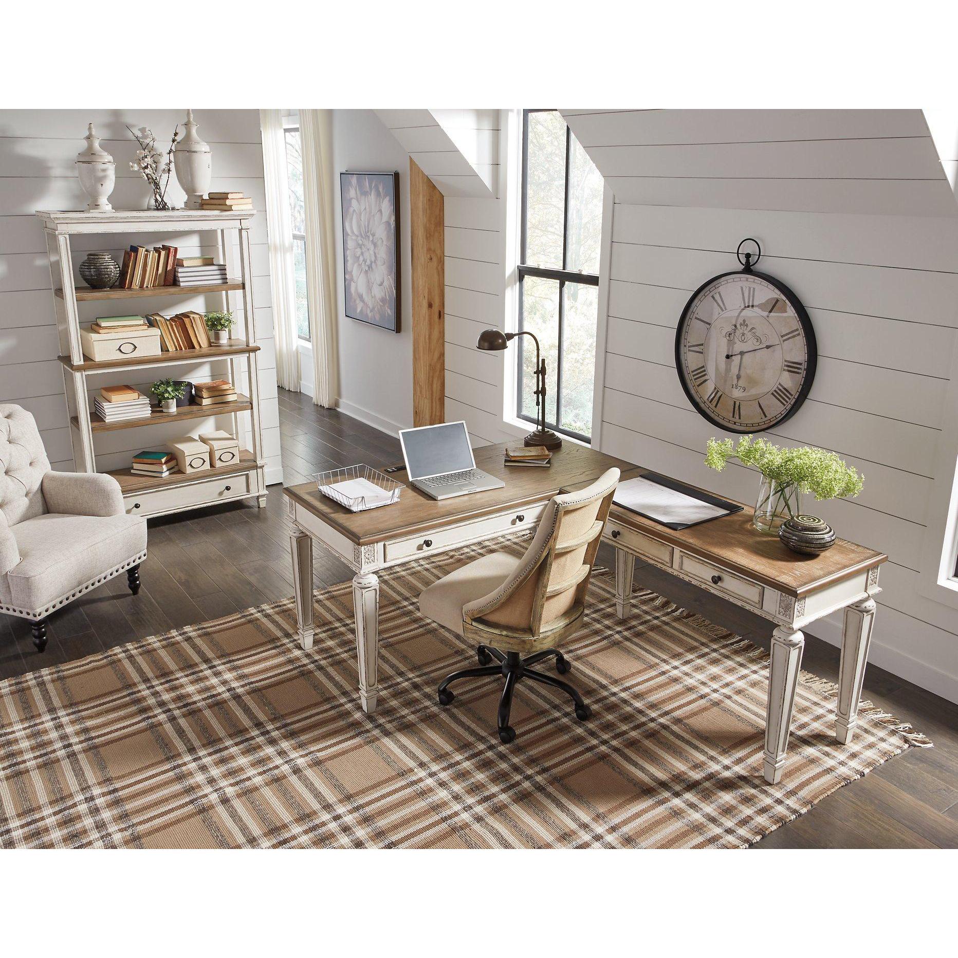 Stylish Realyn 2-Piece Home Office Desk Set