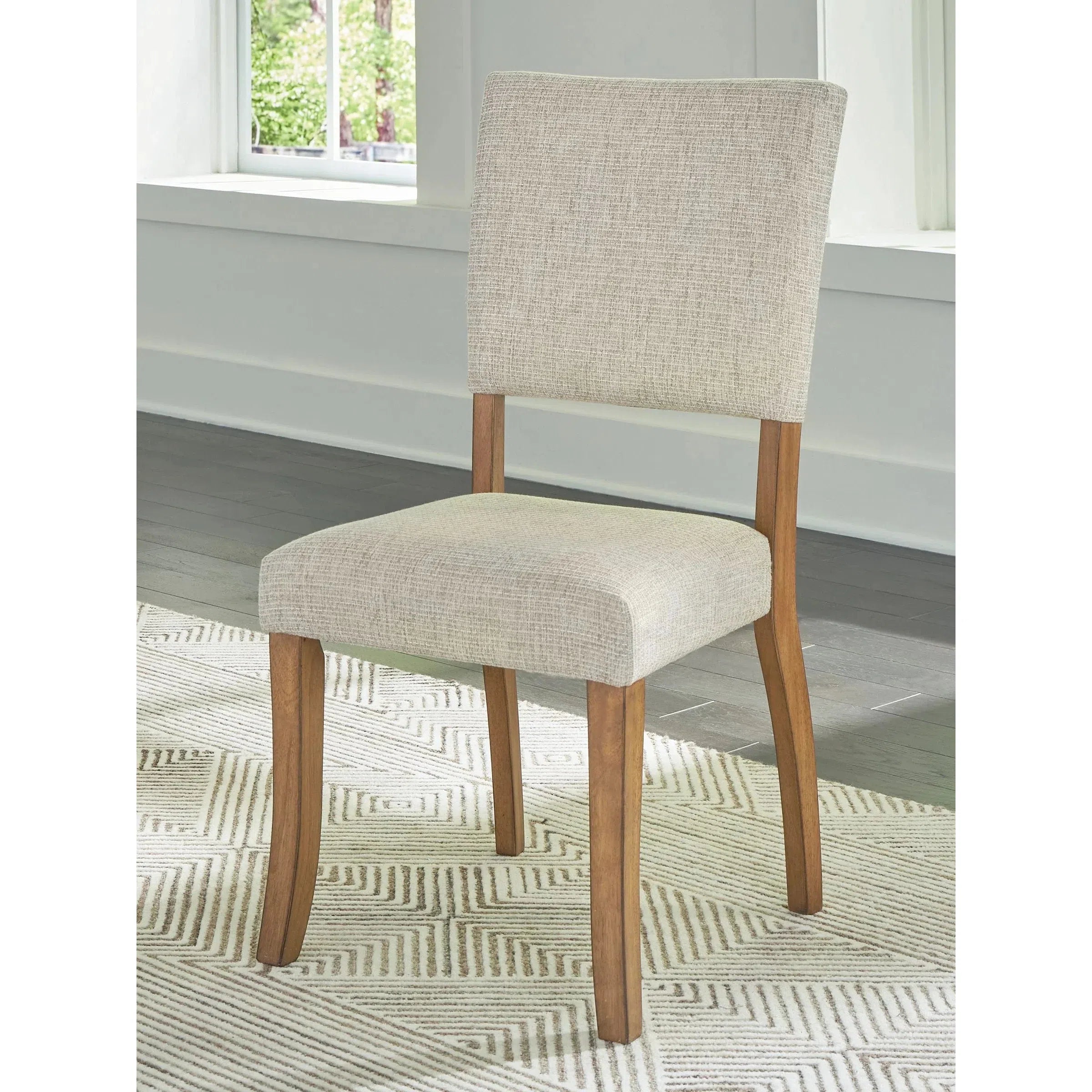 Stylish Light Brown Upholstered Dining Chair by Rybergston