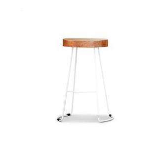 Chic Terrigal Stool with Elegant White Base