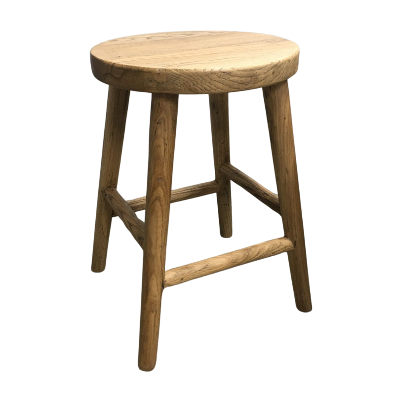 Stylish 45cm Natural Wood Low Bar Stool - Tallawong