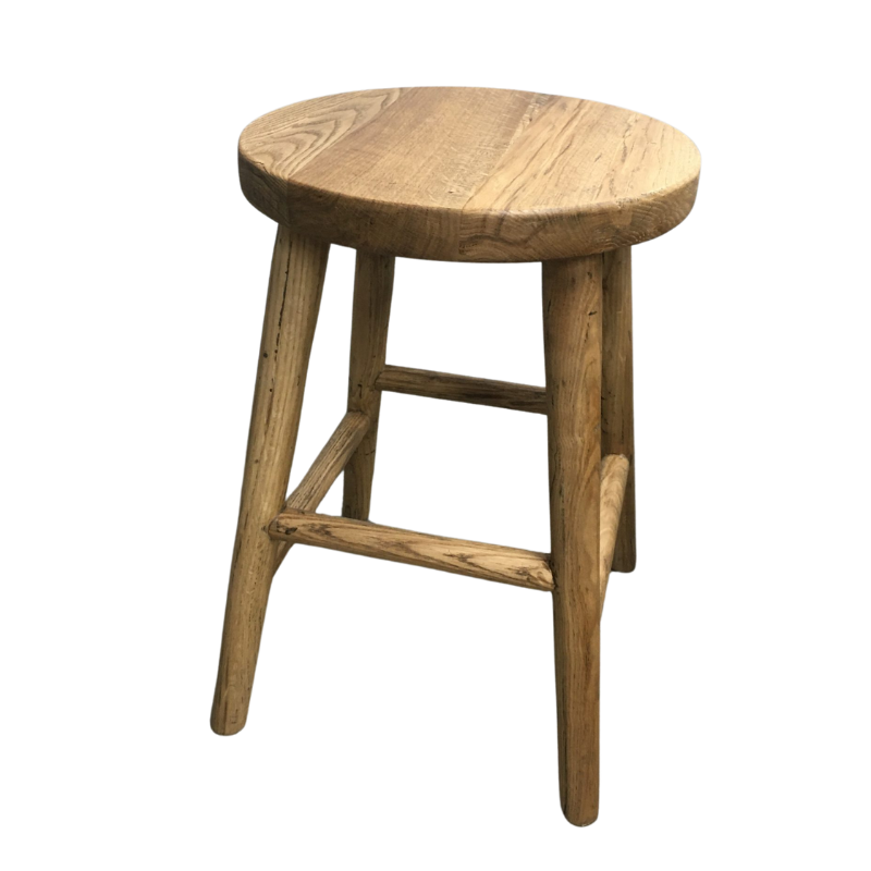 Stylish 45cm Natural Wood Low Bar Stool - Tallawong