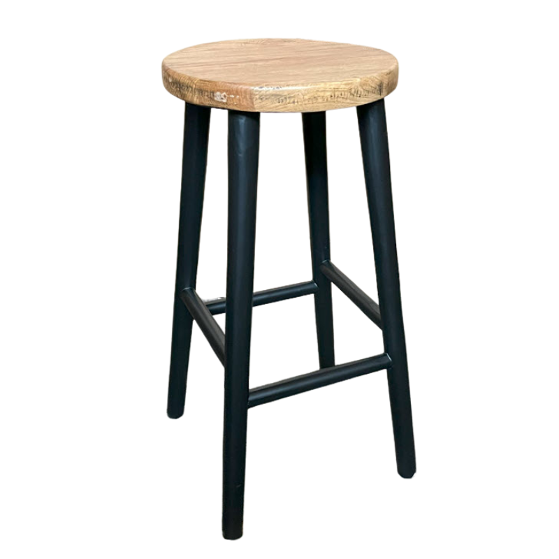 Sleek Black 65cm Tallawong Bar Stool for Chic Spaces