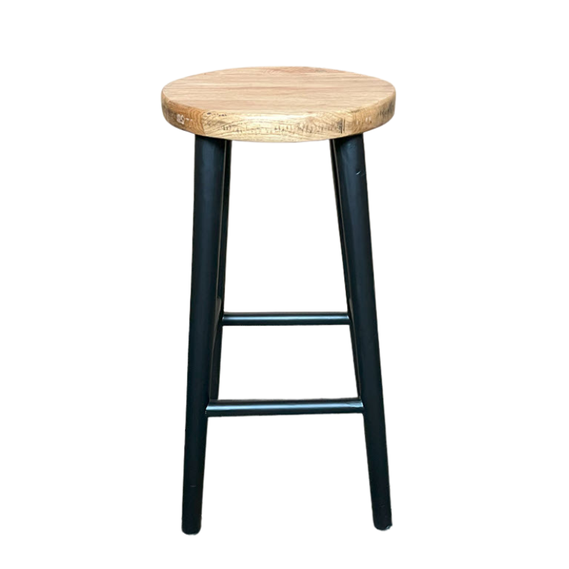 Sleek Black 65cm Tallawong Bar Stool for Chic Spaces