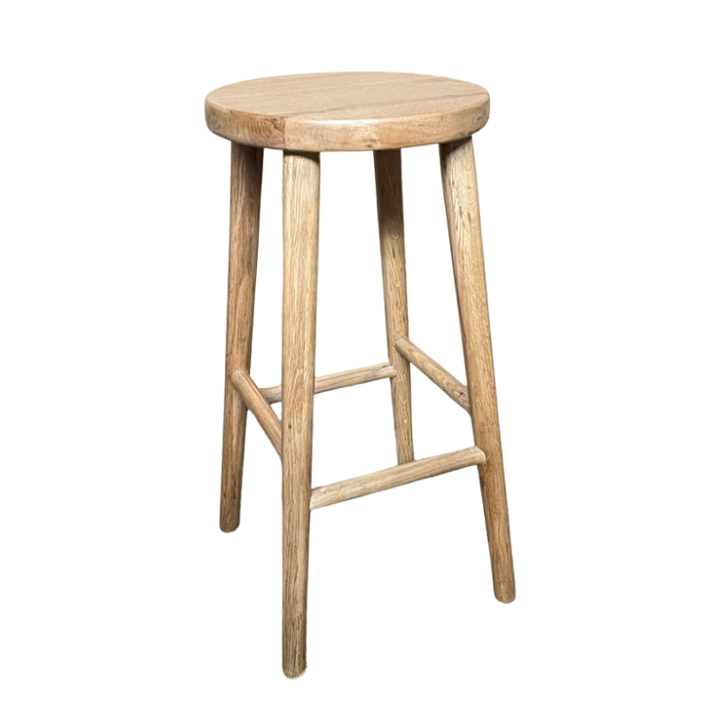 Stylish 65cm Natural Wood Bar Stool by Tallawong