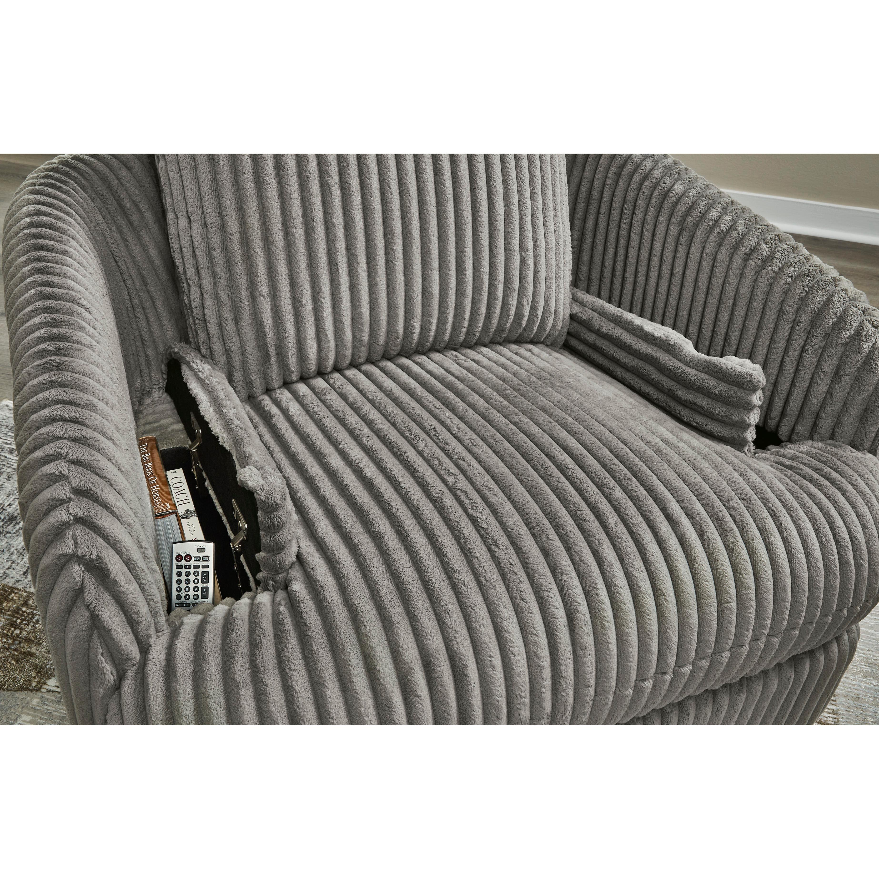 Ultimate Comfort Tie-Breaker Swivel Glider Recliner in Soft Fog