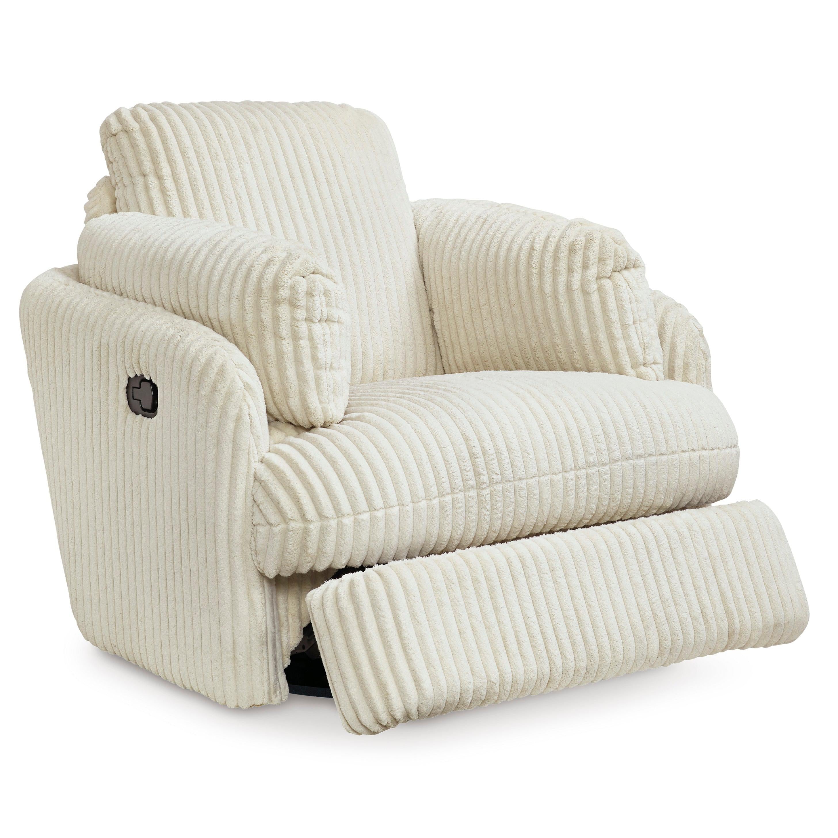 Ivory Tie-Breaker Swivel Glider Recliner: Ultimate Comfort in Style!