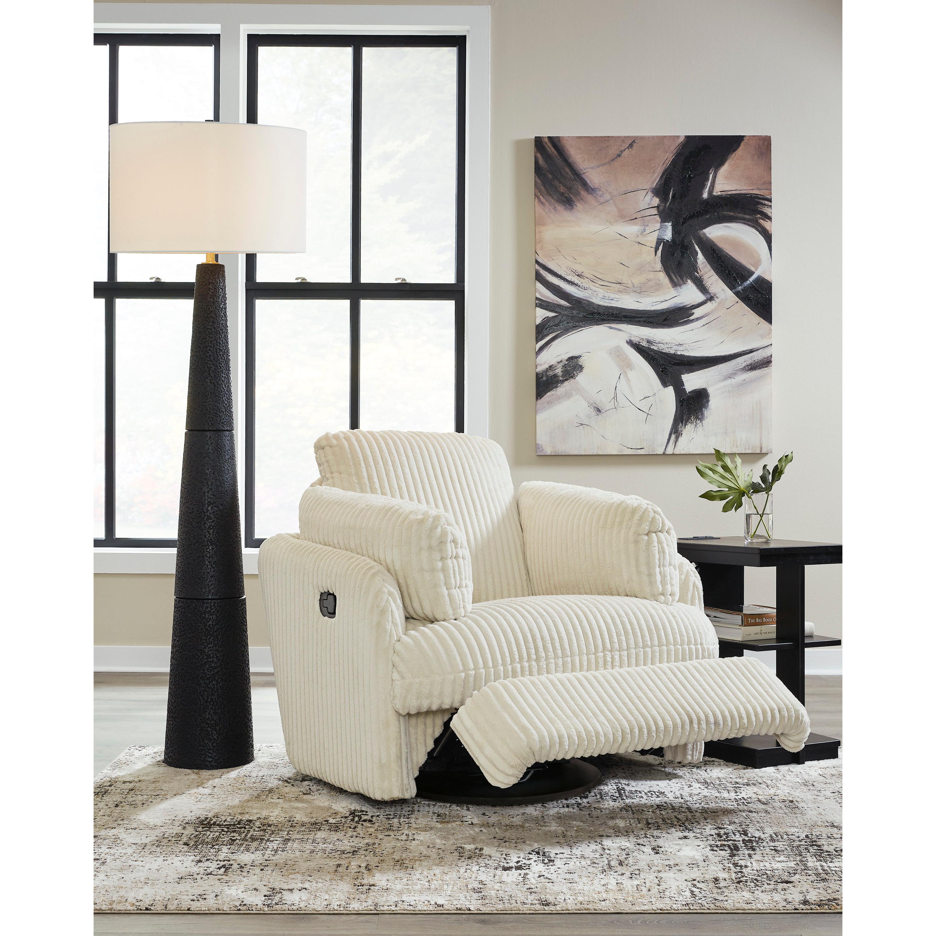 Ivory Tie-Breaker Swivel Glider Recliner: Ultimate Comfort in Style!