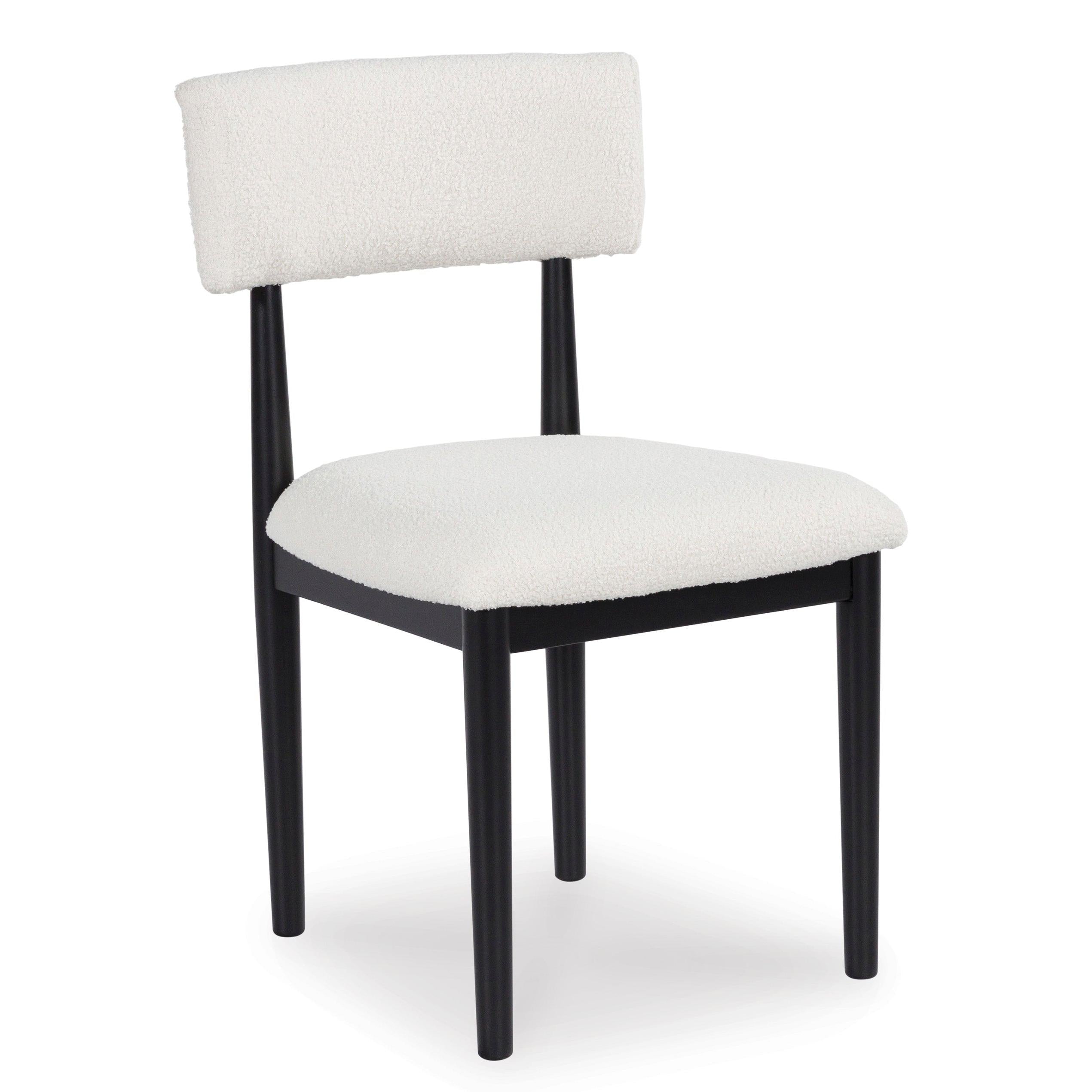 Sleek Xandrum Dining Chair in Elegant White and Black