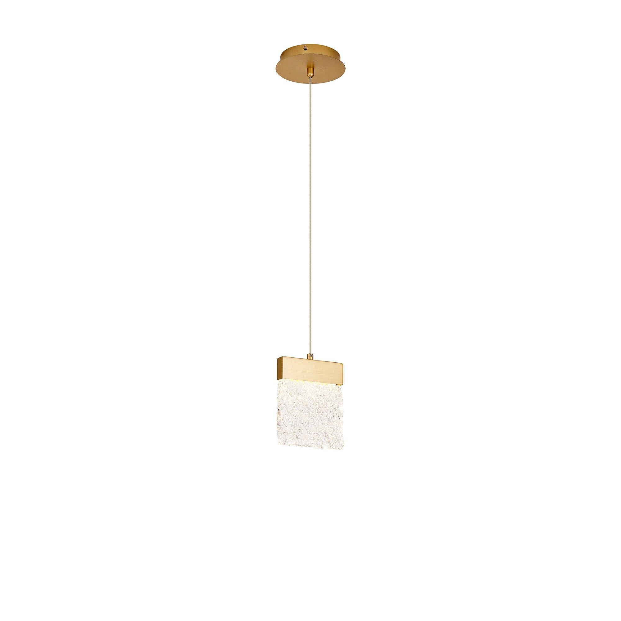 Elegant Gold Painted Brushed Bremen Pendant Light – 1 Bulb