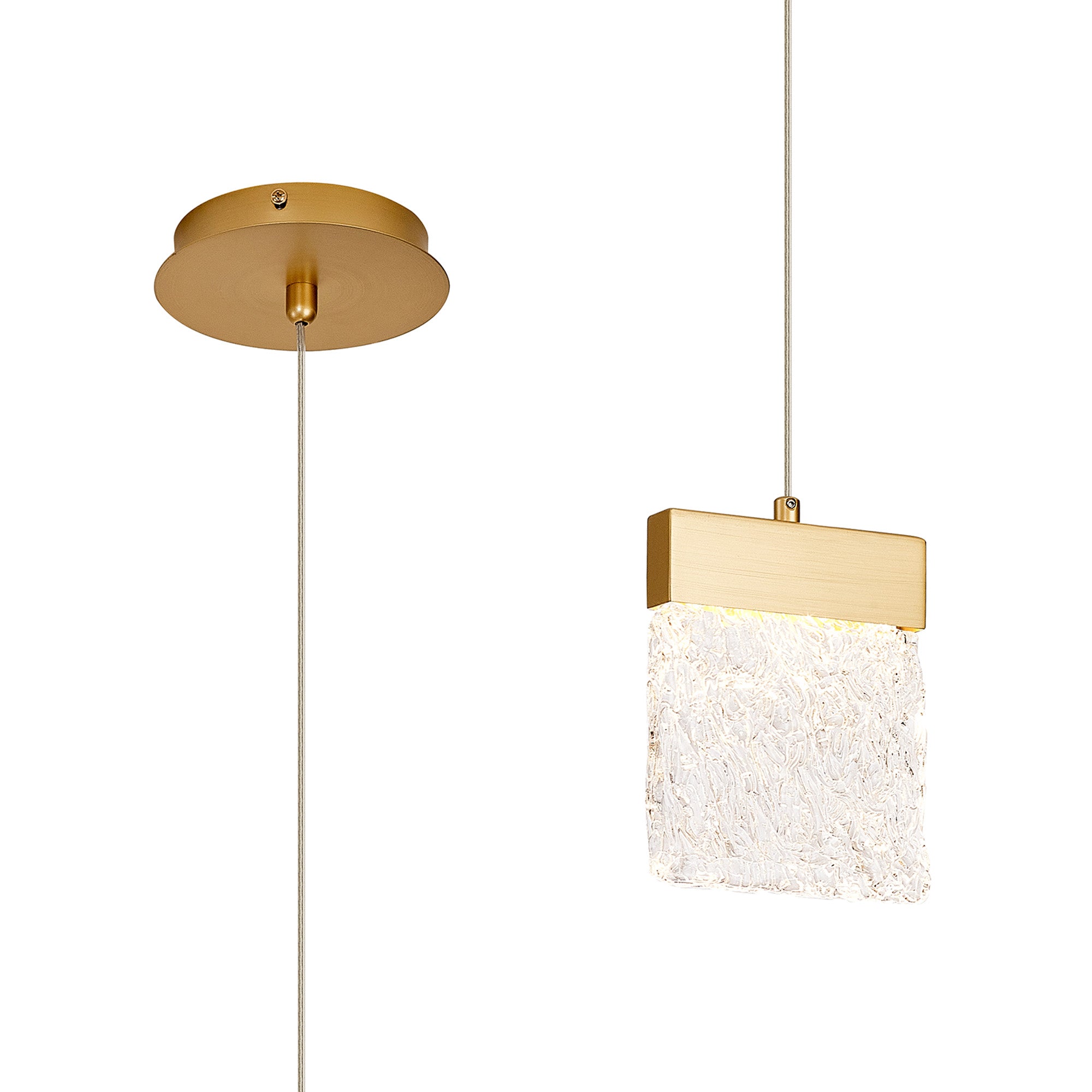 Elegant Gold Painted Brushed Bremen Pendant Light – 1 Bulb