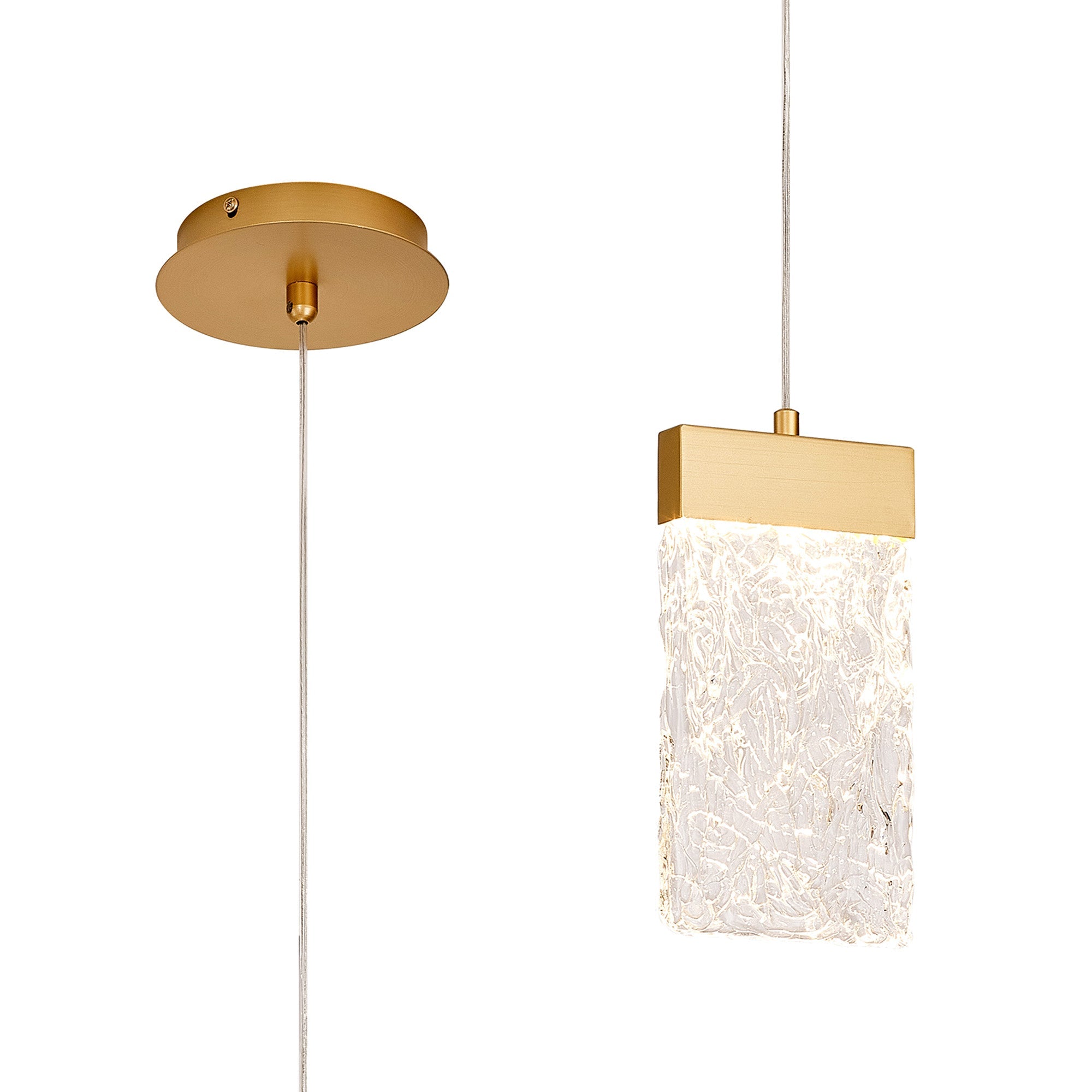 Elegant Gold Painted Brushed Bremen Pendant Light – 1 Bulb