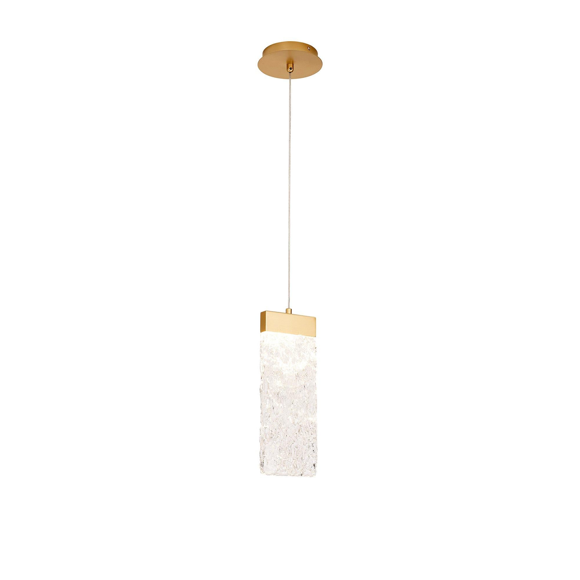 Elegant Gold Painted Brushed Bremen Pendant Light – 1 Bulb