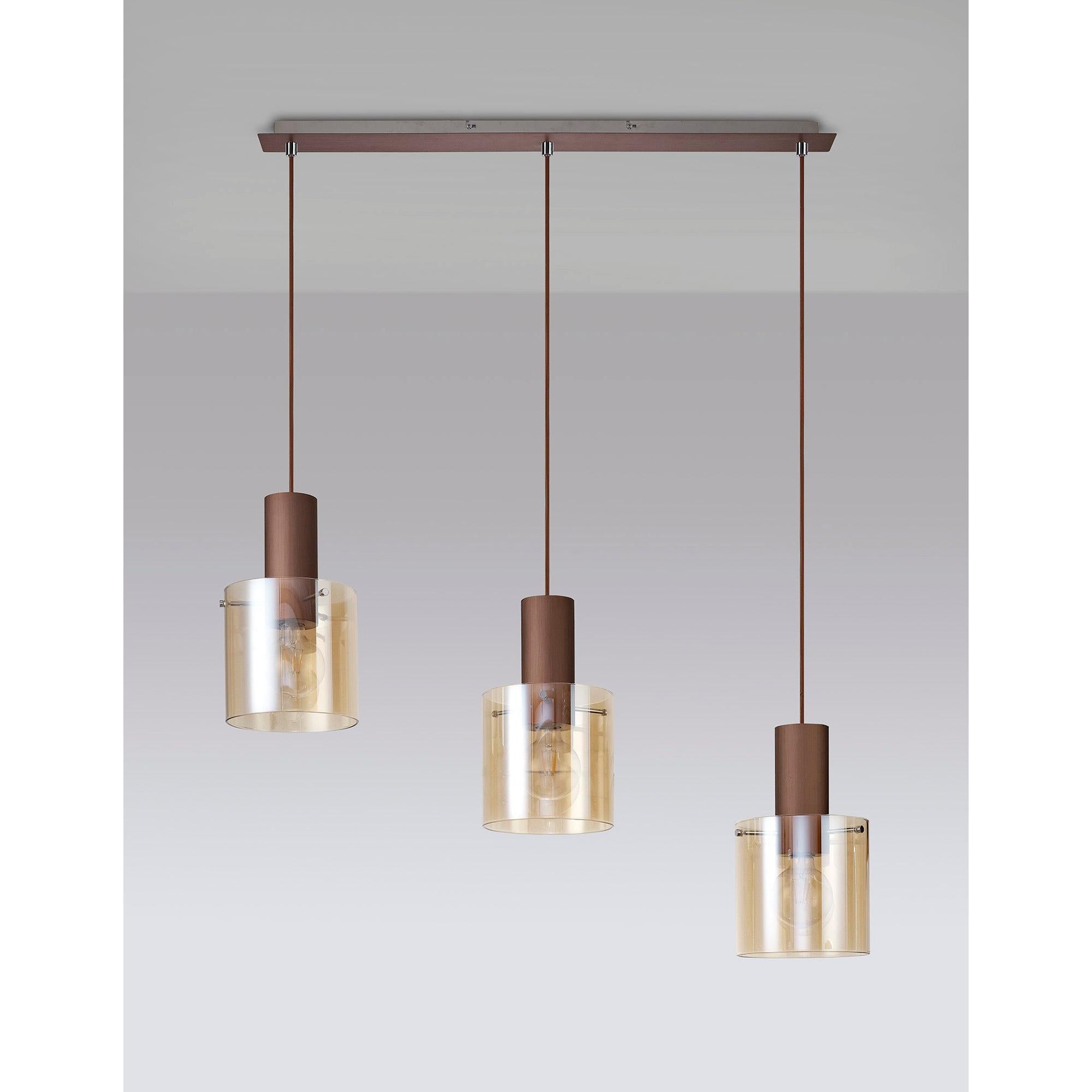 Stylish Brooks 3-Light Linear Pendant Fixture