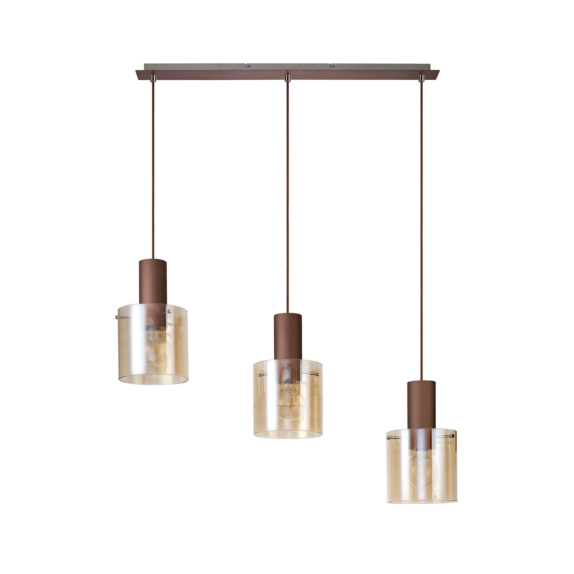 Stylish Brooks 3-Light Linear Pendant Fixture