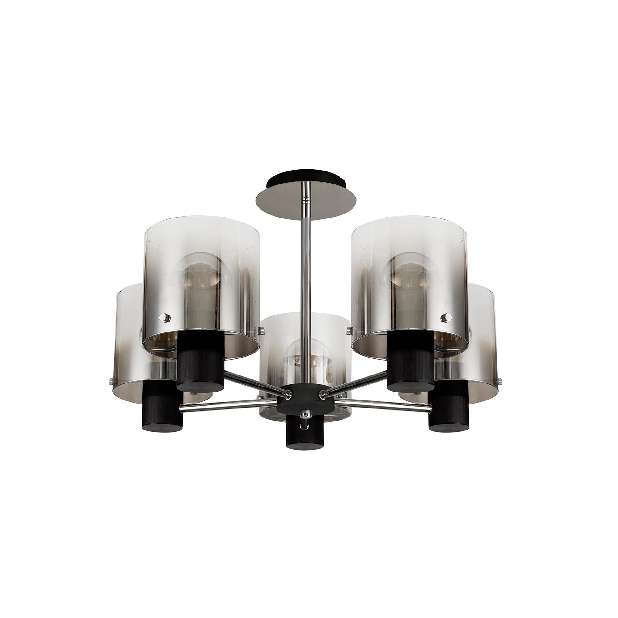 Stylish Brooks 5-Light Semi Flush Mount Fixture