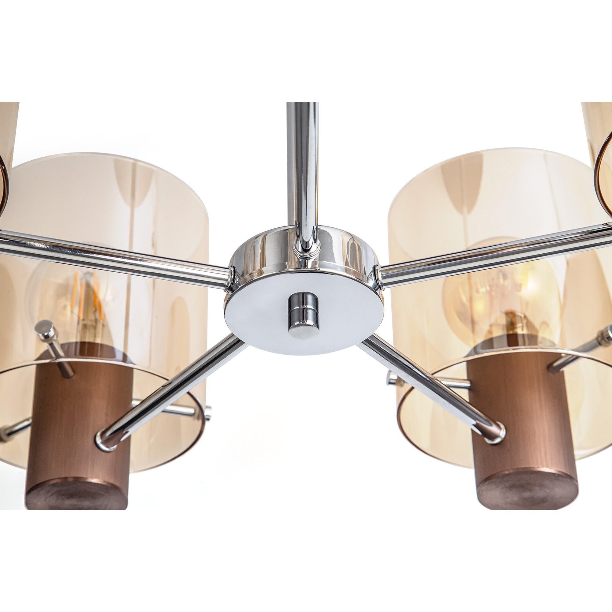 Stylish Brooks 5-Light Semi Flush Mount Fixture