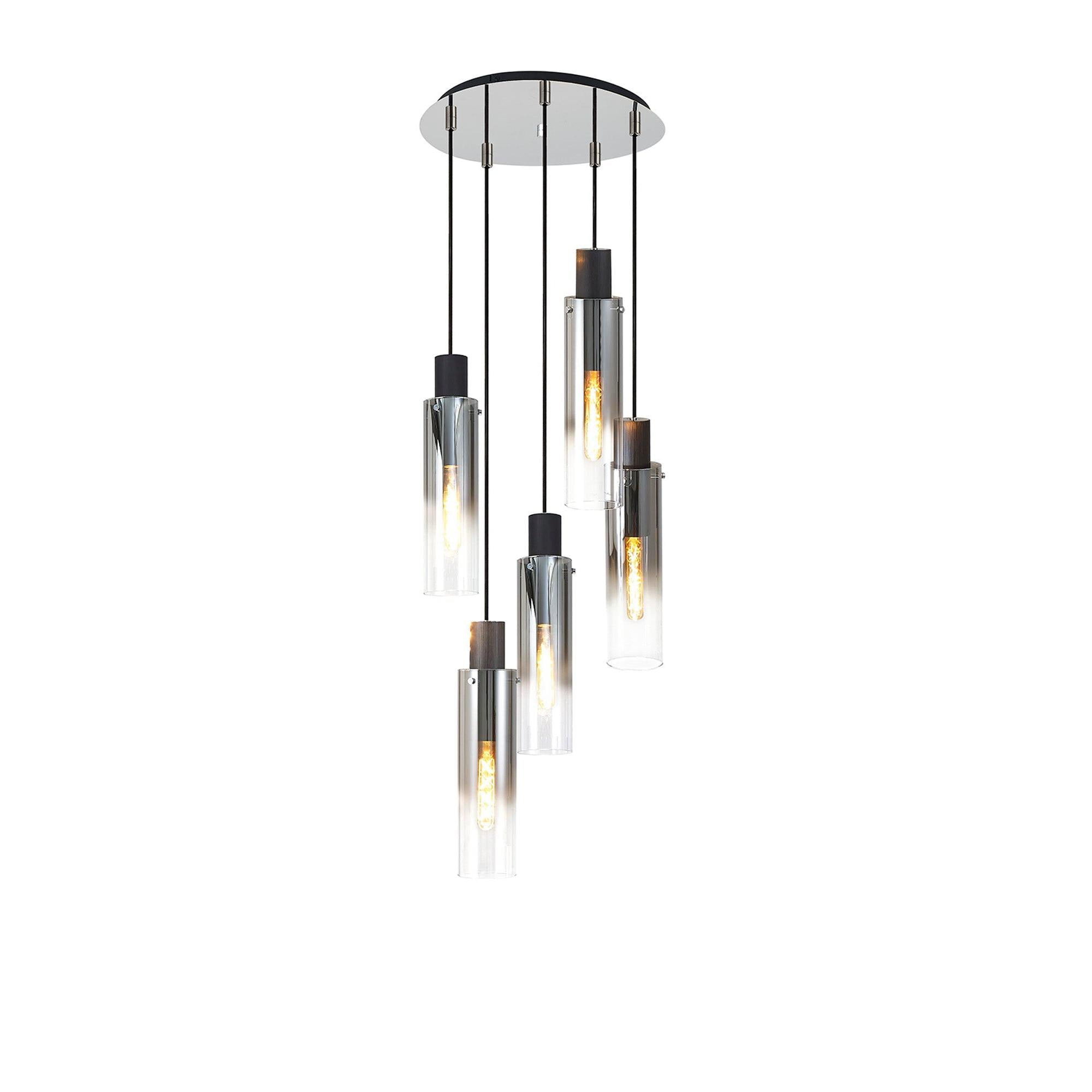 Elegant Brooks Slim 5-Light Round Pendant Fixture