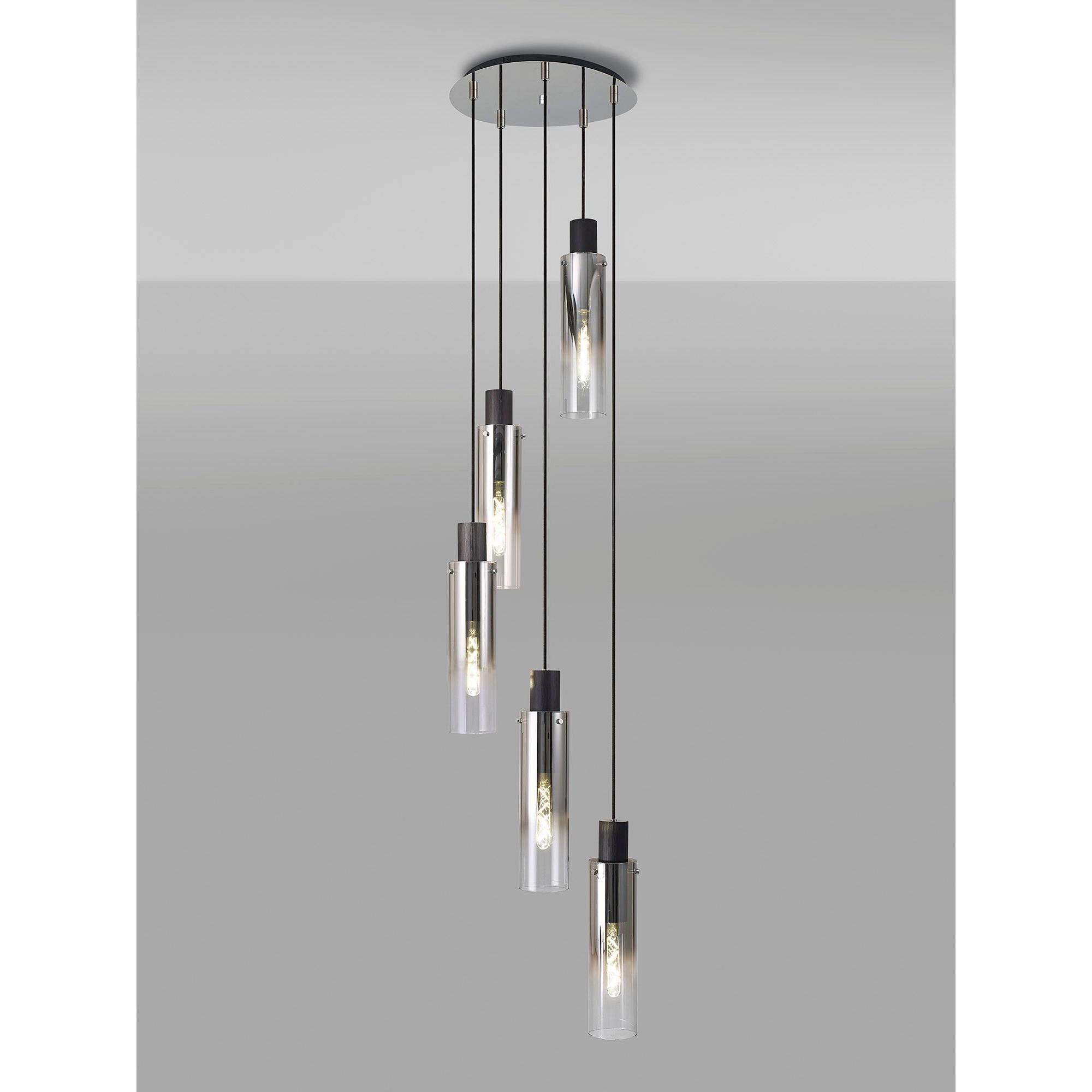 Elegant Brooks Slim 5-Light Round Pendant Fixture