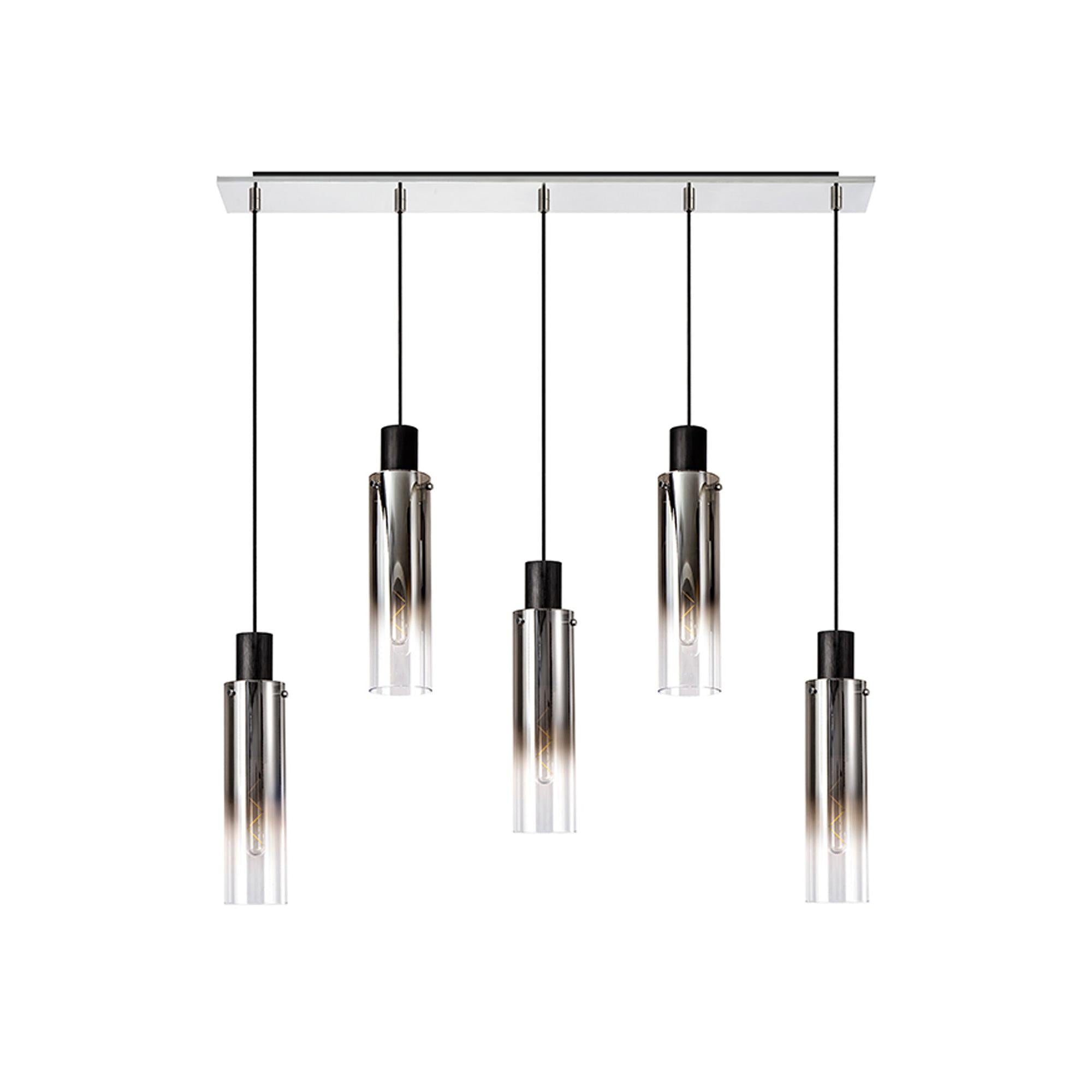 Elegant Brooks 5-Light Slim Linear Pendant Fixture