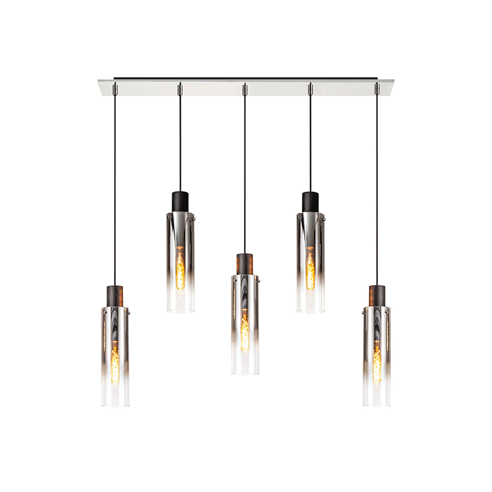 Elegant Brooks 5-Light Slim Linear Pendant Fixture