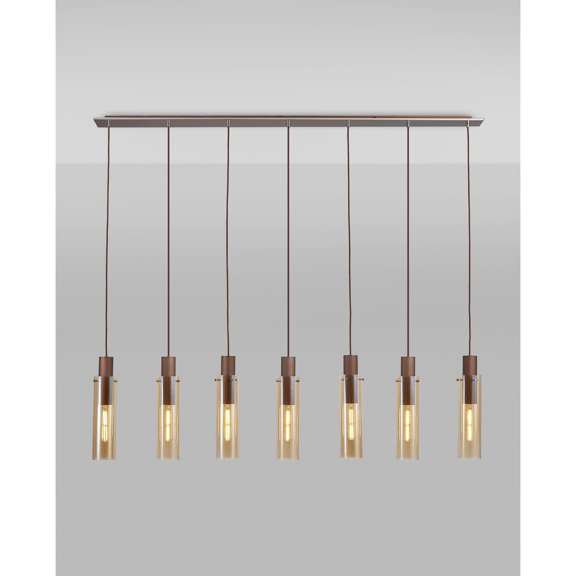 Elegant Brooks Slim 7-Light Linear Pendant