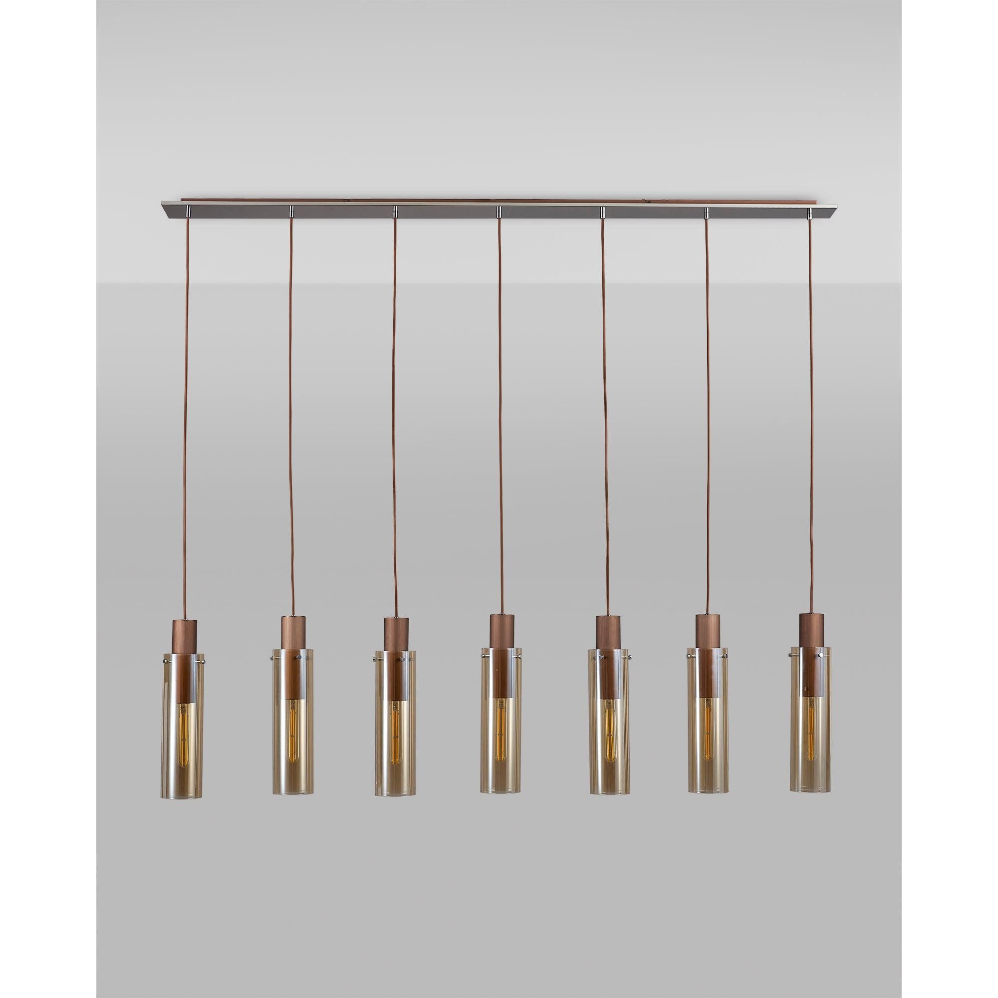 Elegant Brooks Slim 7-Light Linear Pendant