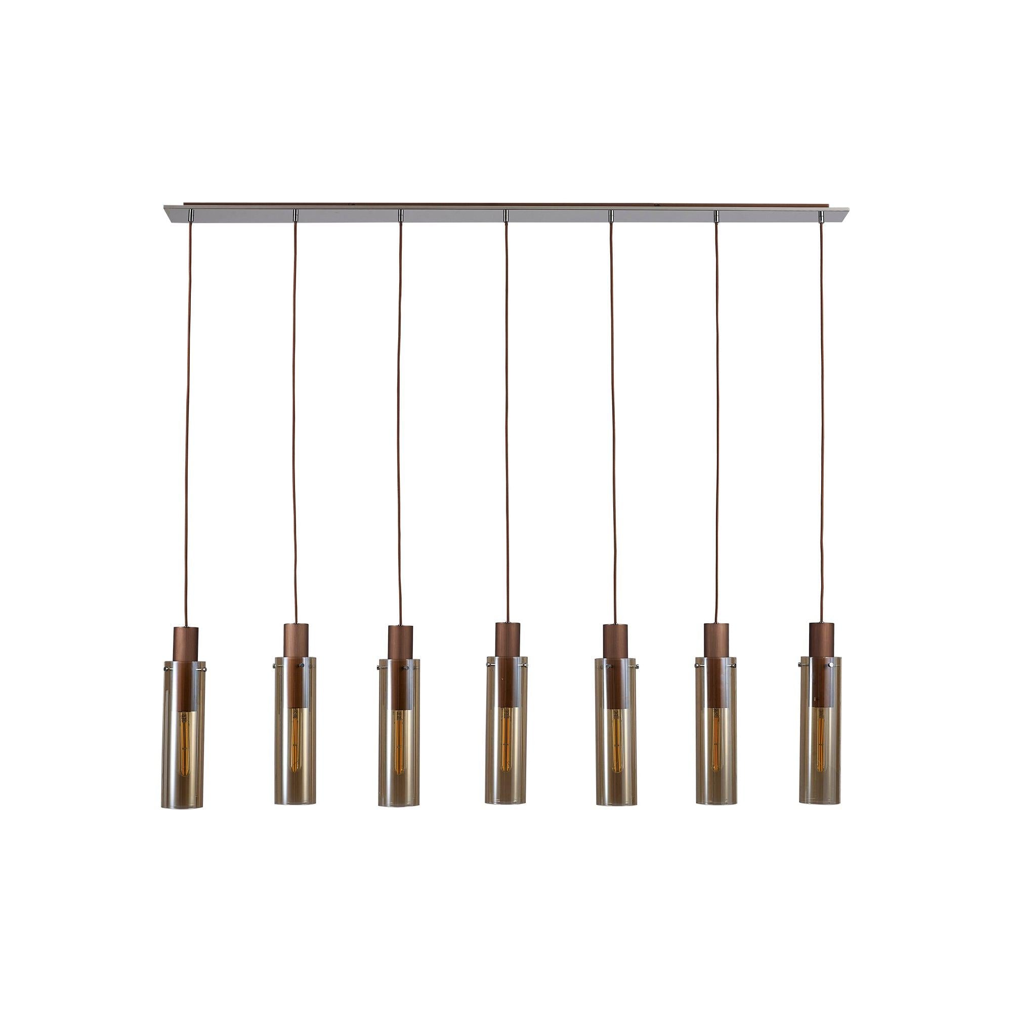 Elegant Brooks Slim 7-Light Linear Pendant