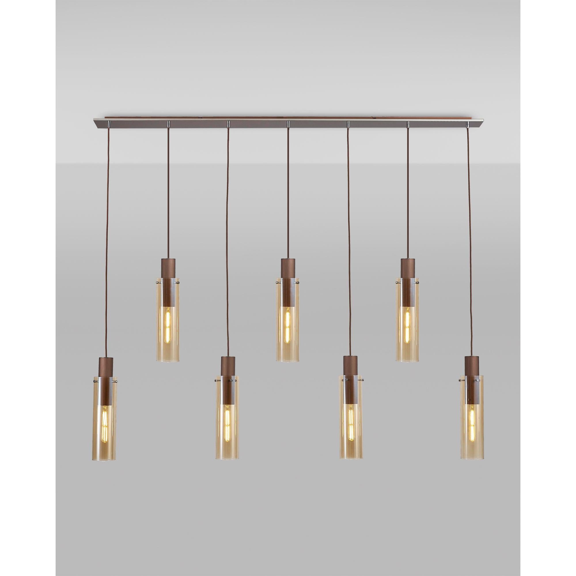 Elegant Brooks Slim 7-Light Linear Pendant